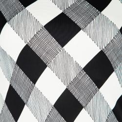 Pre Owned Maison Martin Margiela Monochrome Checked Draped Back Detail Dress M