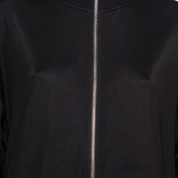 Pre Owned Maison Martin Margiela Black Knit High Neck Zip Front Jacket M
