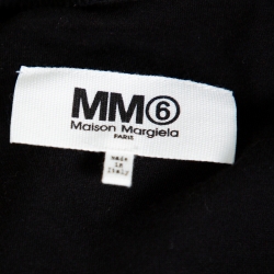 Pre Owned Maison Martin Margiela Black Knit High Neck Zip Front Jacket M