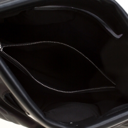 Pre Owned Maison Martin Margiela Black Metallic Nylon Pillow Glam Clutch Bag