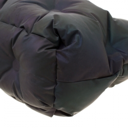 Pre Owned Maison Martin Margiela Black Metallic Nylon Pillow Glam Clutch Bag