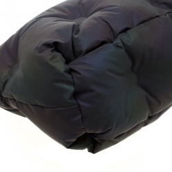 Pre Owned Maison Martin Margiela Black Metallic Nylon Pillow Glam Clutch Bag