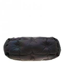 Pre Owned Maison Martin Margiela Black Metallic Nylon Pillow Glam Clutch Bag