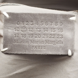 Pre Owned Maison Martin Margiela Grey Croc Embossed Leather Shoulder Bag