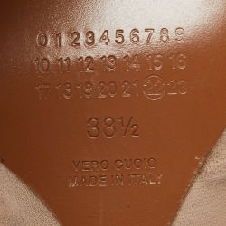 Pre Owned Maison Martin Margiela Beige Fabric Wedge Round Toe Pumps Size 38.5