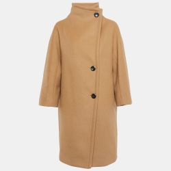 Maje Camel Brown Wool Blend Gaeli Coat XS