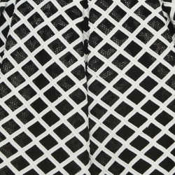Maje Black/White Mesh Pleated Mini Skirt S