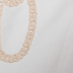 Pre Owned Maje White/Beige Embroidered Cotton Mini Dress L