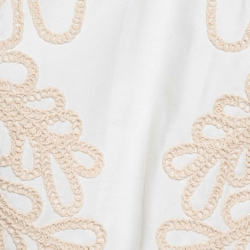 Pre Owned Maje White/Beige Embroidered Cotton Mini Dress L