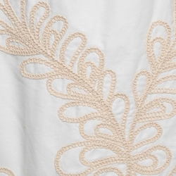 Pre Owned Maje White/Beige Embroidered Cotton Mini Dress L