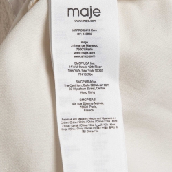 Pre Owned Maje White/Beige Embroidered Cotton Mini Dress L