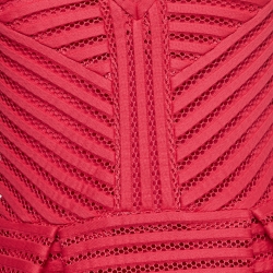 Pre Owned Maje Pink Knit & Mesh Sleeveless Mini Dress L