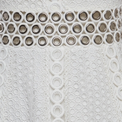 Maje White Lace Midi Dress M
