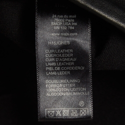 Pre Owned Maje Black Leather Fringed Short Skirt M