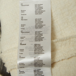 Pre Owned Maje White Leather Trim Wool Blend Mini Skirt M