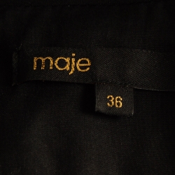 Maje Black Tweed Button Detailed Playsuit S