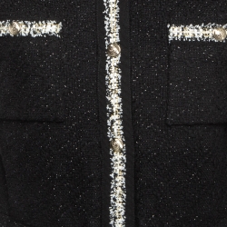 Maje Black Tweed Button Detailed Playsuit S