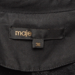 Maje Black Tweed Button Detailed Playsuit S