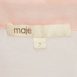 Maje Pink Organza Belted Mini Shirt Dress M