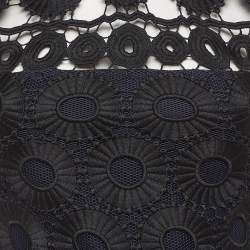 Maje Black Floral Patterned Lace Mini Dress M