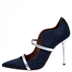 Pre Owned صندل مولز مالون سولييه مقدمة مدببة مورين ساتان أسود مقاس 35