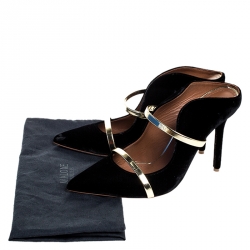 Pre Owned حذاء مول مالون سولييه Maureen قطيفة أسود مقاس 38