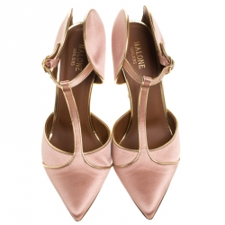 Pre Owned Malone Souliers Beige Satin Maureen Sandals Size 40