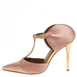 Pre Owned Malone Souliers Beige Satin Maureen Sandals Size 40