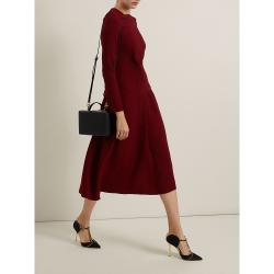 Pre Owned Malone Souliers Black Imogen Satin Heels Size IT 36.5