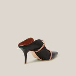 Pre Owned Malone Souliers Black Maureen Leather Mules Size IT 36.5