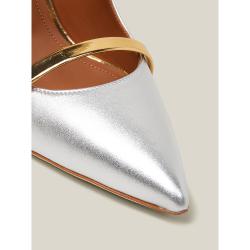 Pre Owned Malone Souliers Metallic Maureen Metallic Leather Pumps Size IT 40