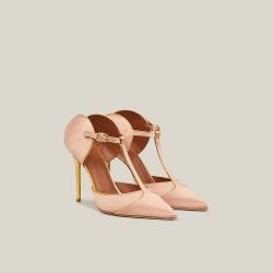 Pre Owned Malone Souliers Pink Imogen Satin Pumps Size IT 41.5