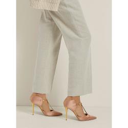 Pre Owned Malone Souliers Pink Imogen Satin Pumps Size IT 41.5