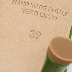 Pre Owned Malone Souliers Green Satin Slide Sandals Size 39