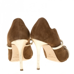 مملوكة مسبقًا Malone Souliers Brown Suede Pumps Size 36
