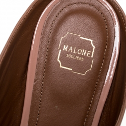 Pre Owned Malone Souliers Beige Leather Maureen Pointed Toe Mules Size 38