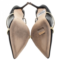 Pre Owned صندل مالون سولييه ماروين قطيفة أسود مقاس 38