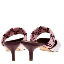 Pre Owned Malone Souliers Pink Patent Leather Maisie Pointed Toe Mules Size 38