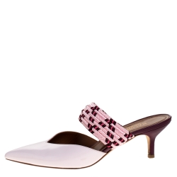 Pre Owned Malone Souliers Pink Patent Leather Maisie Pointed Toe Mules Size 38