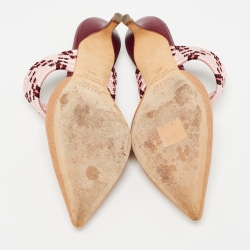 Pre Owned Malone Souliers Beige Raffia Maisie Mules Size 36.5