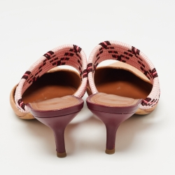 Pre Owned Malone Souliers Beige Raffia Maisie Mules Size 36.5