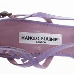 Manolo Blahnik Lilac Tigrata Sandals Size 39