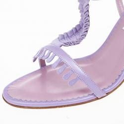 Manolo Blahnik Lilac Tigrata Sandals Size 39