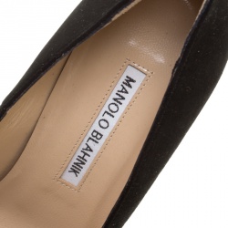 Pre Owned Manolo Blahnik Two Tone Suede Bipunta Pointed Toe Pumps Size 37