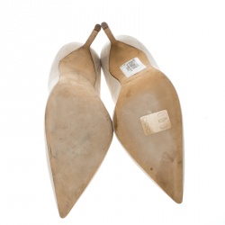 Pre Owned حذاء مانولو بلانيك سويدي بيج BB مقدمة مدببة مقاس 36