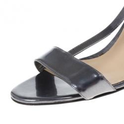 Pre Owned Manolo Blahnik Metallic Leopard T-strap Lette Wedge Sandals Size 42