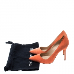 مملوكة مسبقًا Manolo Blahnik Coral Suede BB Pointed Toe Pumps Size 38