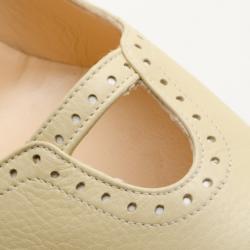 Pre Owned Manolo Blahnik Beige Leather Pumps Size 40