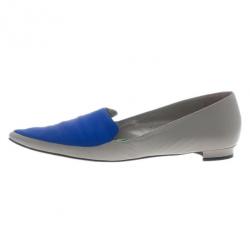 مملوكة مسبقًا Manolo Blahnik Two Tone Leather Tintoretta Flats Size 39.5