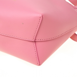 Pre Owned Mansur Gavriel Pink Leather Mini Drawstring Bag
